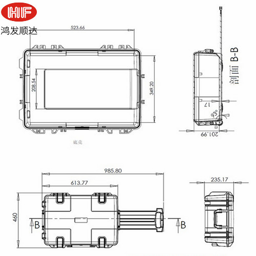 HF-P-8 內(nèi)：570*393*201 外：613*460*230